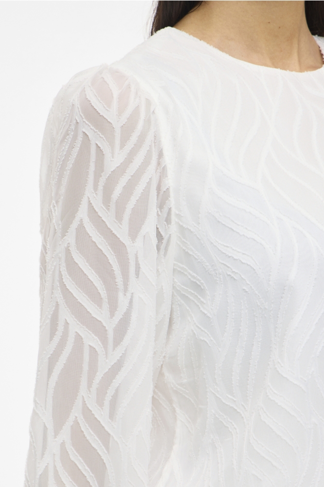 VIMIKA O-NECK L/S TOP - NOOS 14107406 CLOUD DANCER